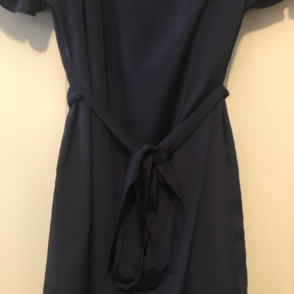 Navy blue silk Lilly Pulitzer dress - Picture 2 of 5